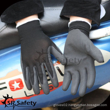 SRSAFETY sandy nitirle palm coated good grip hand glove